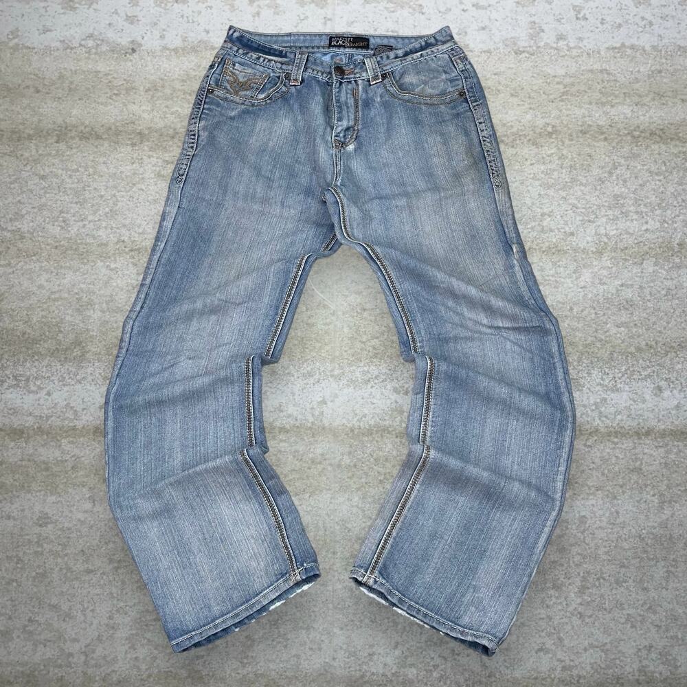Vintage Y2K Bailey PT Skater Jeans 32x32 Regular Fit Flared Leg Light Wash Denim - Picture 2 of 4